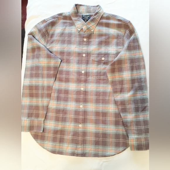 Men's XXL Abercrombie & Fitch long sleeves buttom up Oxford  shirt - Picture 2 of 12